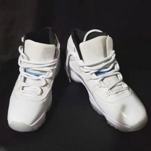 All white Jordan 11's